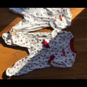 Thanksgiving 6M and Christmas onesie 9M